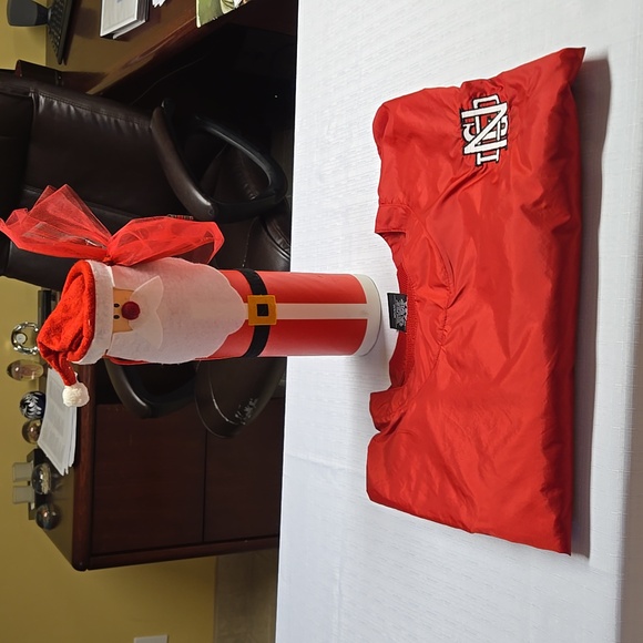 EASTON VENTED RED NYLON WINDBREAKER JACKET PULLOVER MEN'S LARGE, WITH "NDG" LOGO - Picture 15 of 15